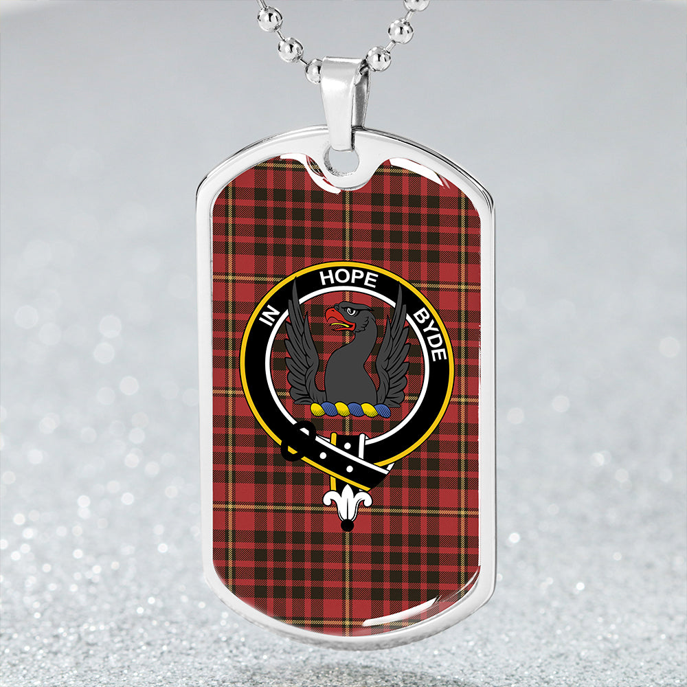 MacIan Weathered Clan Badge Classic Tartan Dog Tag Necklace