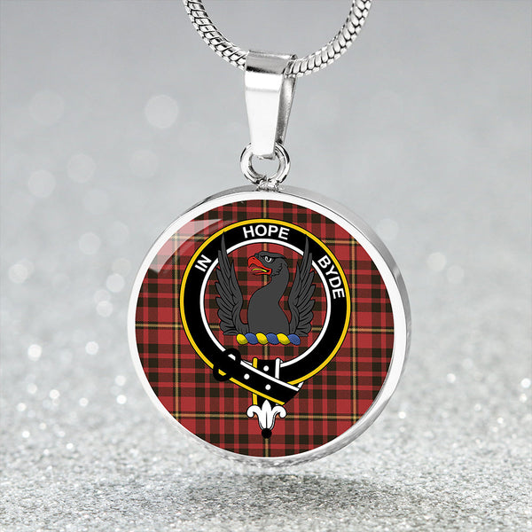 MacIan Weathered Clan Badge Tartan Classic Circle Necklace