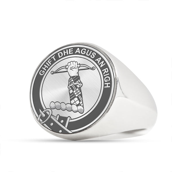 MacInnes Clan Badge Engraved Signet Ring