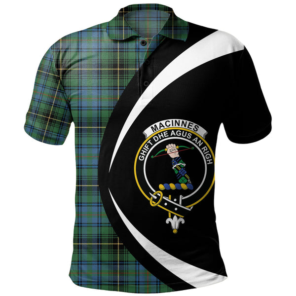 MacInnes Ancient Clan Badge Tartan Polo Shirt Circle Style Personalized