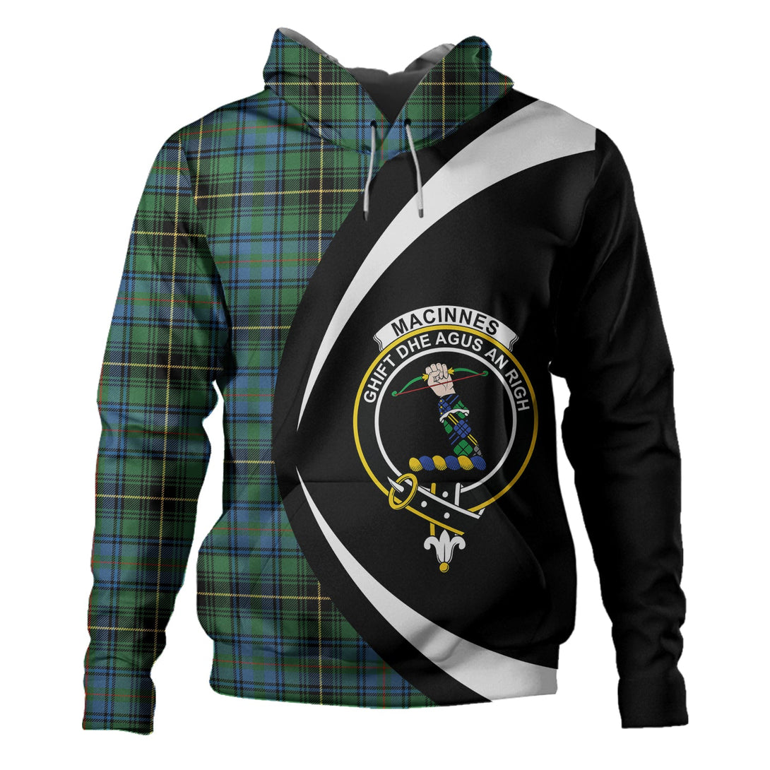 MacInnes Ancient Clan Badge Tartan Hoodie Circle Style