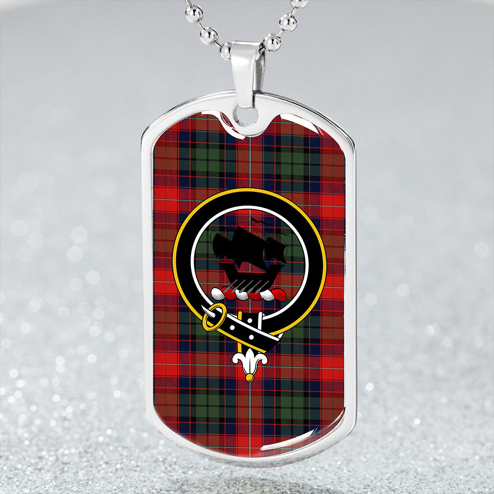 MacInroy Rattray Modern Clan Badge Classic Tartan Dog Tag Necklace