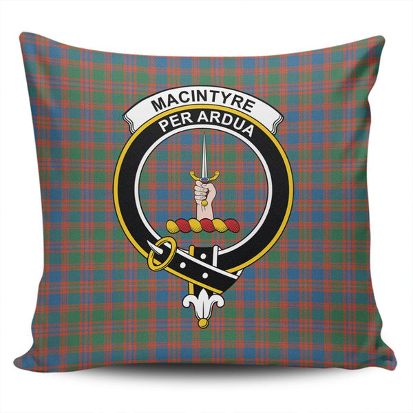 MacIntyre Ancient Tartan Classic Crest Pillow Cover