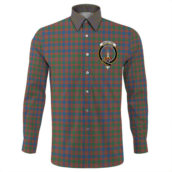 MacIntyre Ancient Tartan Classic Crest Long Sleeve Button Shirt