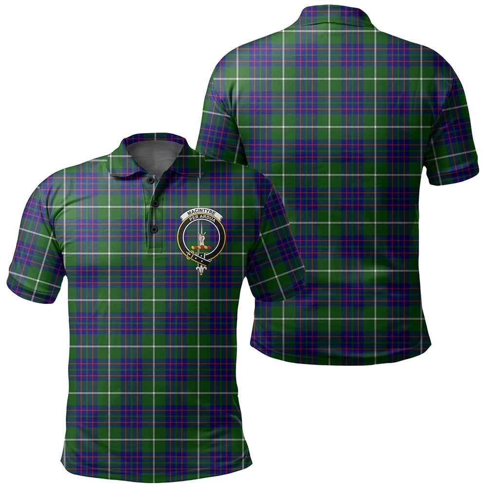 MacIntyre Hunting Modern Tartan Classic Crest Polo Shirt