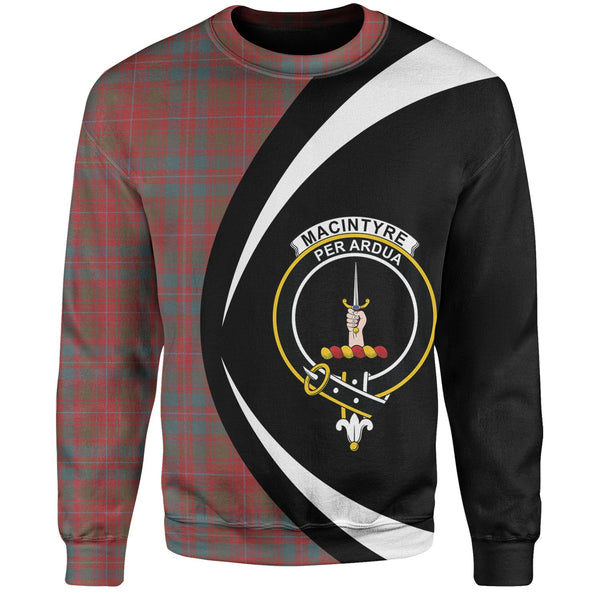 MacIntyre Weathered Clan Badge Tartan Sweatshirt Circle Style Personalized