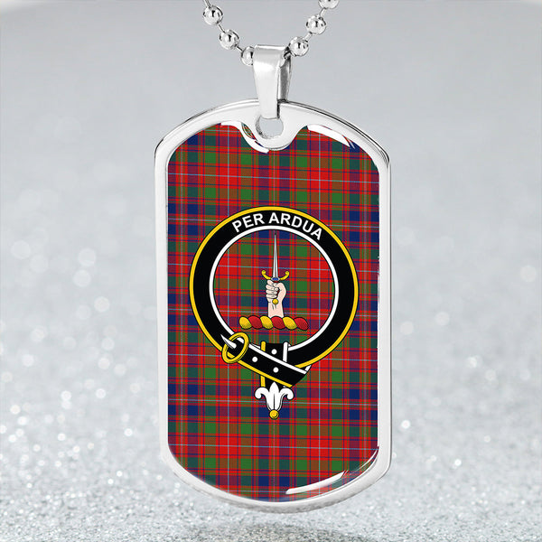 MacIntyre #2 Modern Clan Badge Classic Tartan Dog Tag Necklace