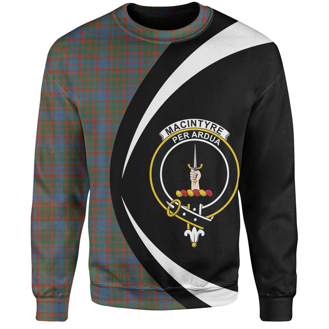 MacIntyre of Littleport Ancient Clan Badge Tartan Sweatshirt Circle Style Personalized