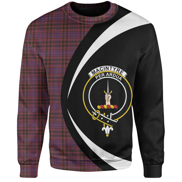 MacIntyre of Littleport Weathered Clan Badge Tartan Sweatshirt Circle Style Personalized