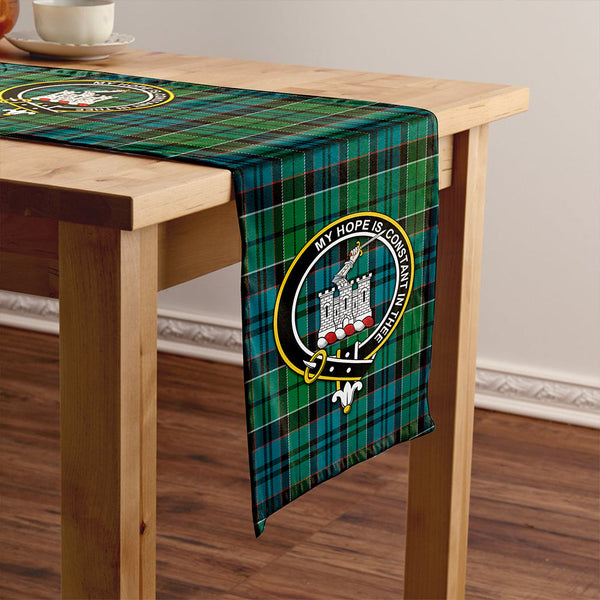 MacIsaac Ancient Clan Badge Tartan Table Runner