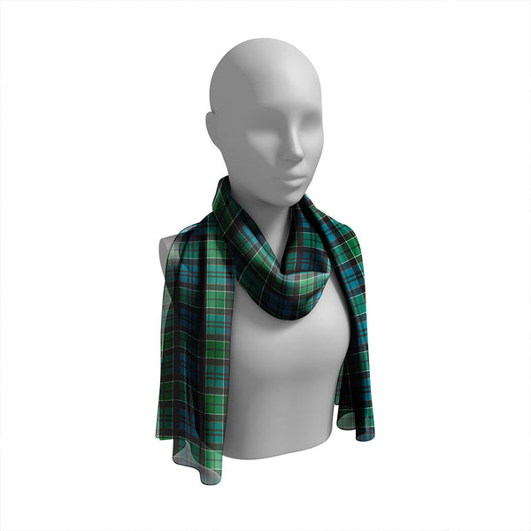 MacIsaac Ancient Tartan Classic Silk Habotai Long Scarf