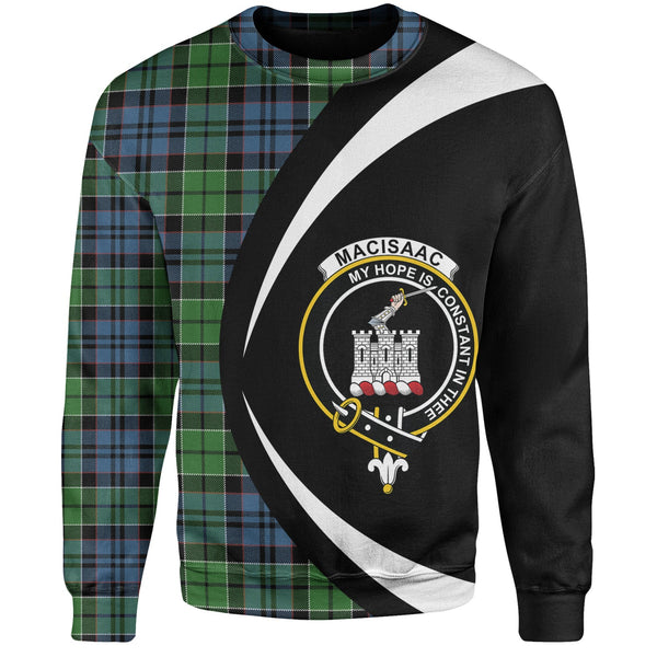 MacIsaac Modern Clan Badge Tartan Sweatshirt Circle Style Personalized