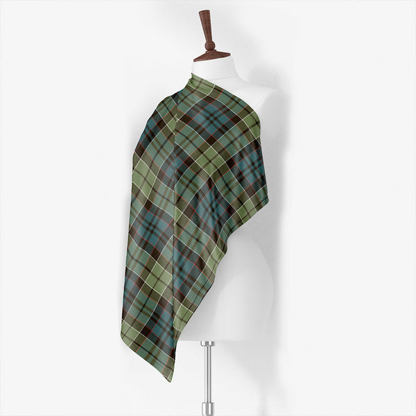 MacIsaac Weathered Tartan Classic Silk Habotai Square Scarf