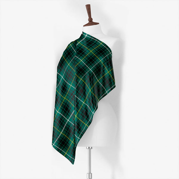 MacIver Hunting Modern Tartan Classic Silk Habotai Square Scarf