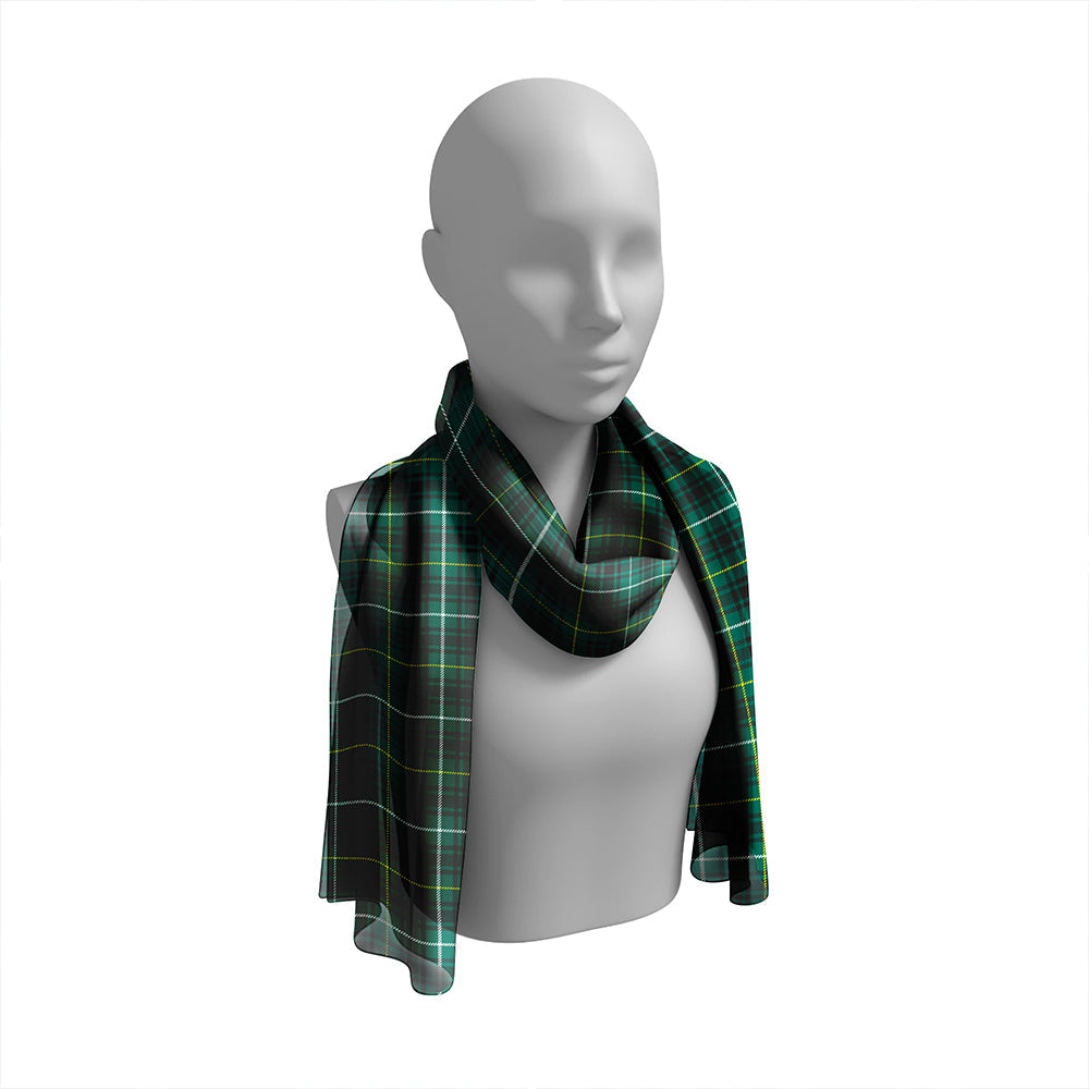 MacIver Hunting Modern Tartan Classic Silk Habotai Long Scarf