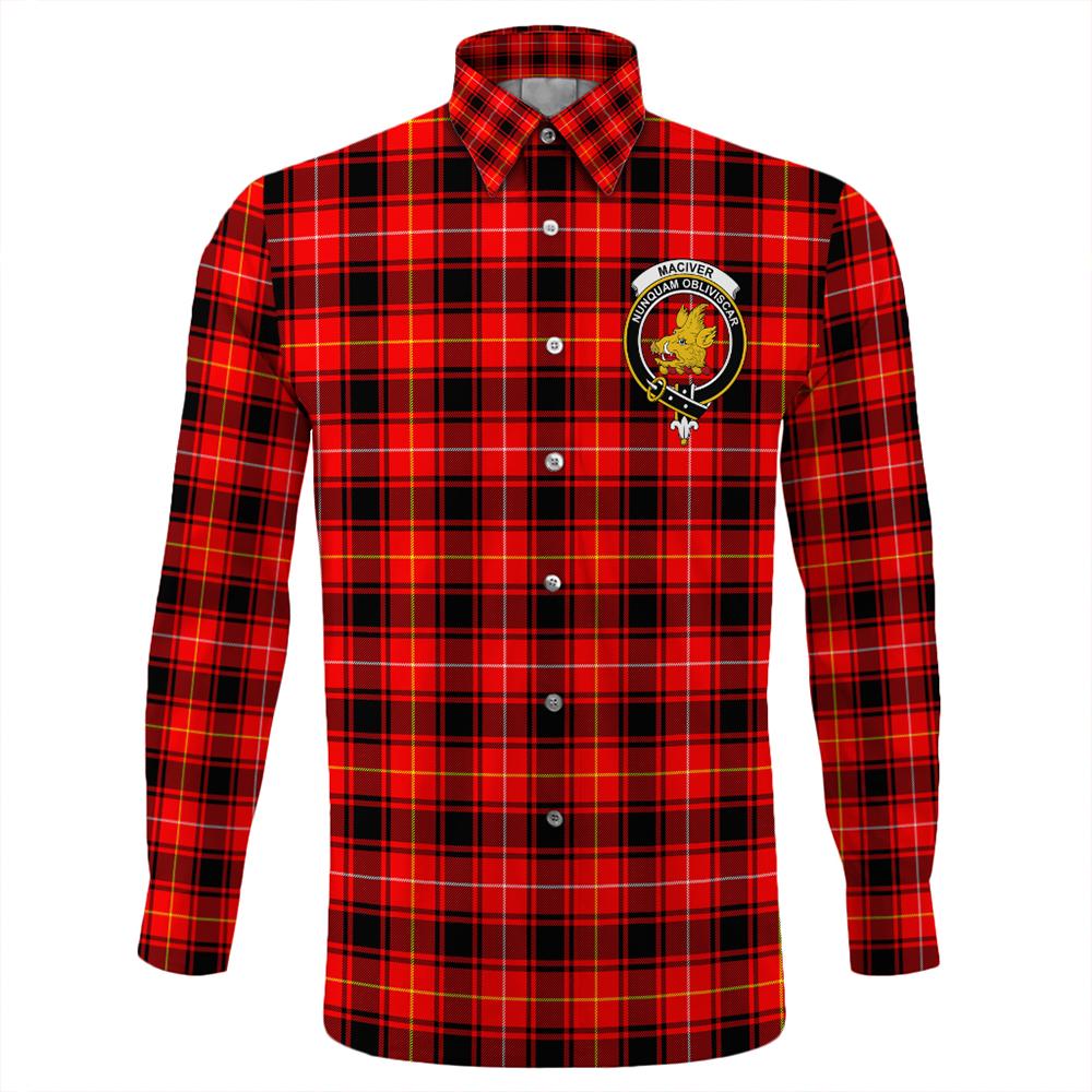 MacIver Modern Tartan Classic Crest Long Sleeve Button Shirt