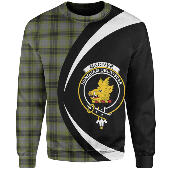 MacIver Modern Clan Badge Tartan Sweatshirt Circle Style Personalized