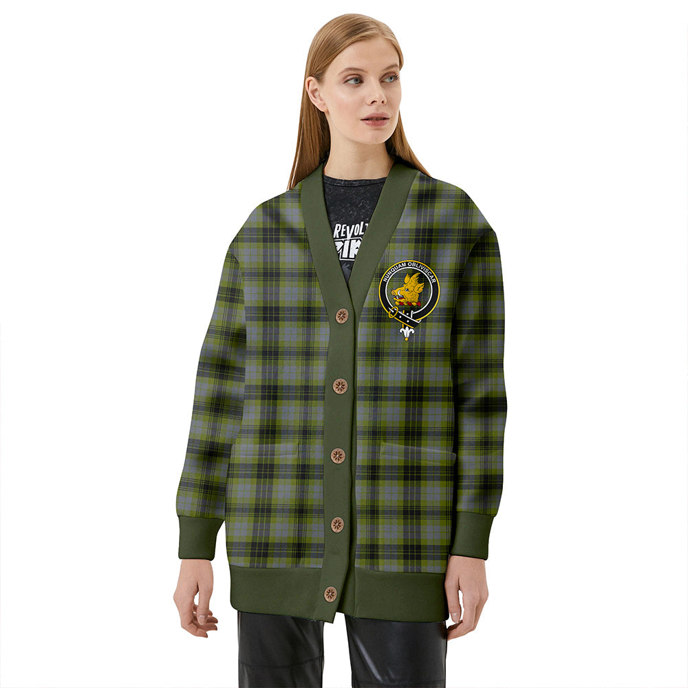 MacIver Modern Clan Badge Tartan V-neck Cardigan