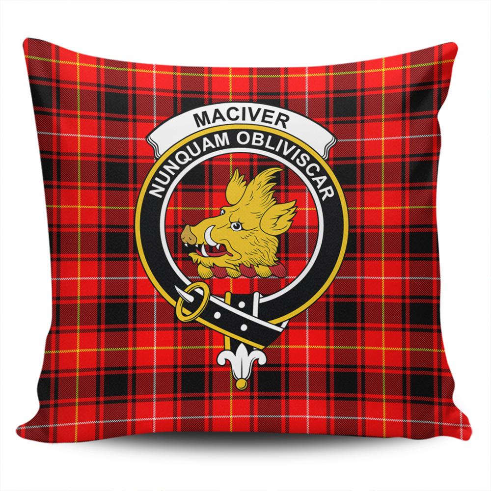 MacIver Modern Tartan Classic Crest Pillow Cover