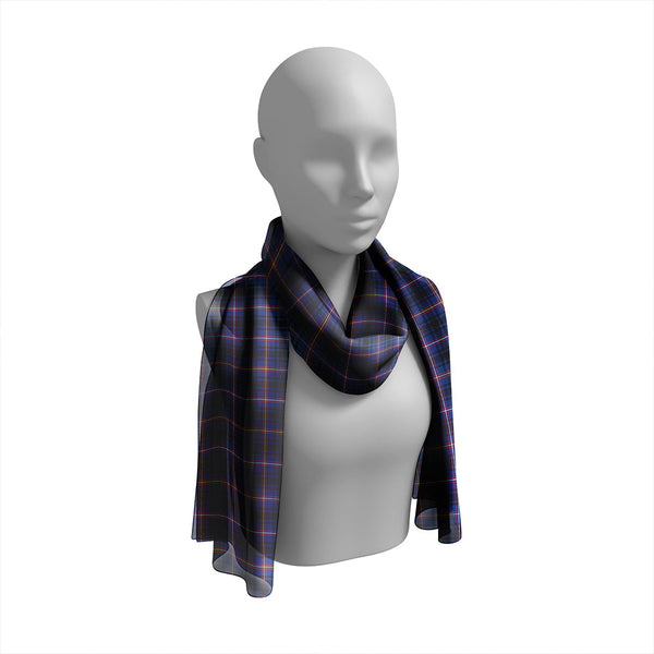 MacIver of Strome Modern Tartan Classic Silk Habotai Long Scarf