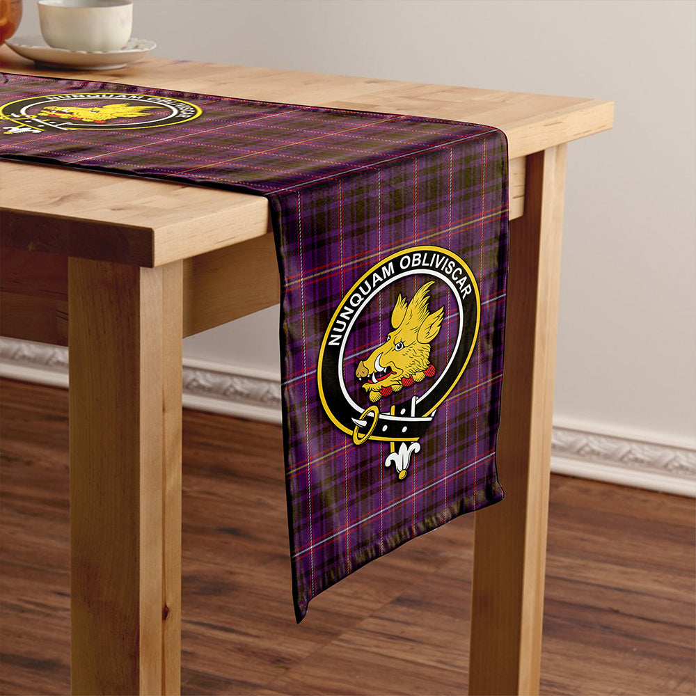 MacIver of Strome Weathered Clan Badge Tartan Table Runner