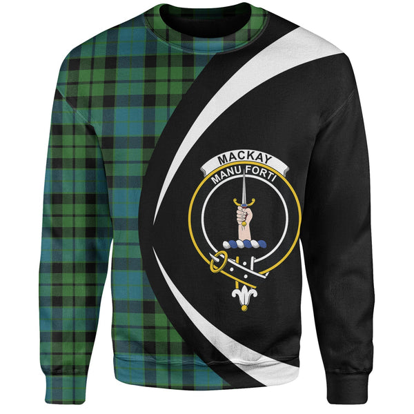 MacKay Ancient Clan Badge Tartan Sweatshirt Circle Style Personalized