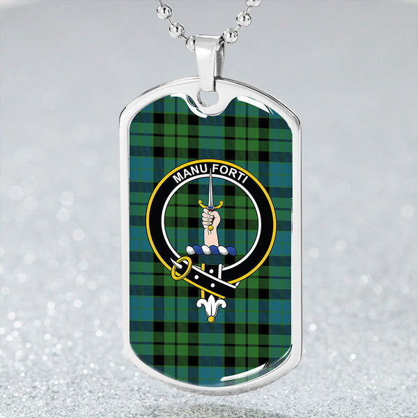 MacKay Ancient Clan Badge Classic Tartan Dog Tag Necklace