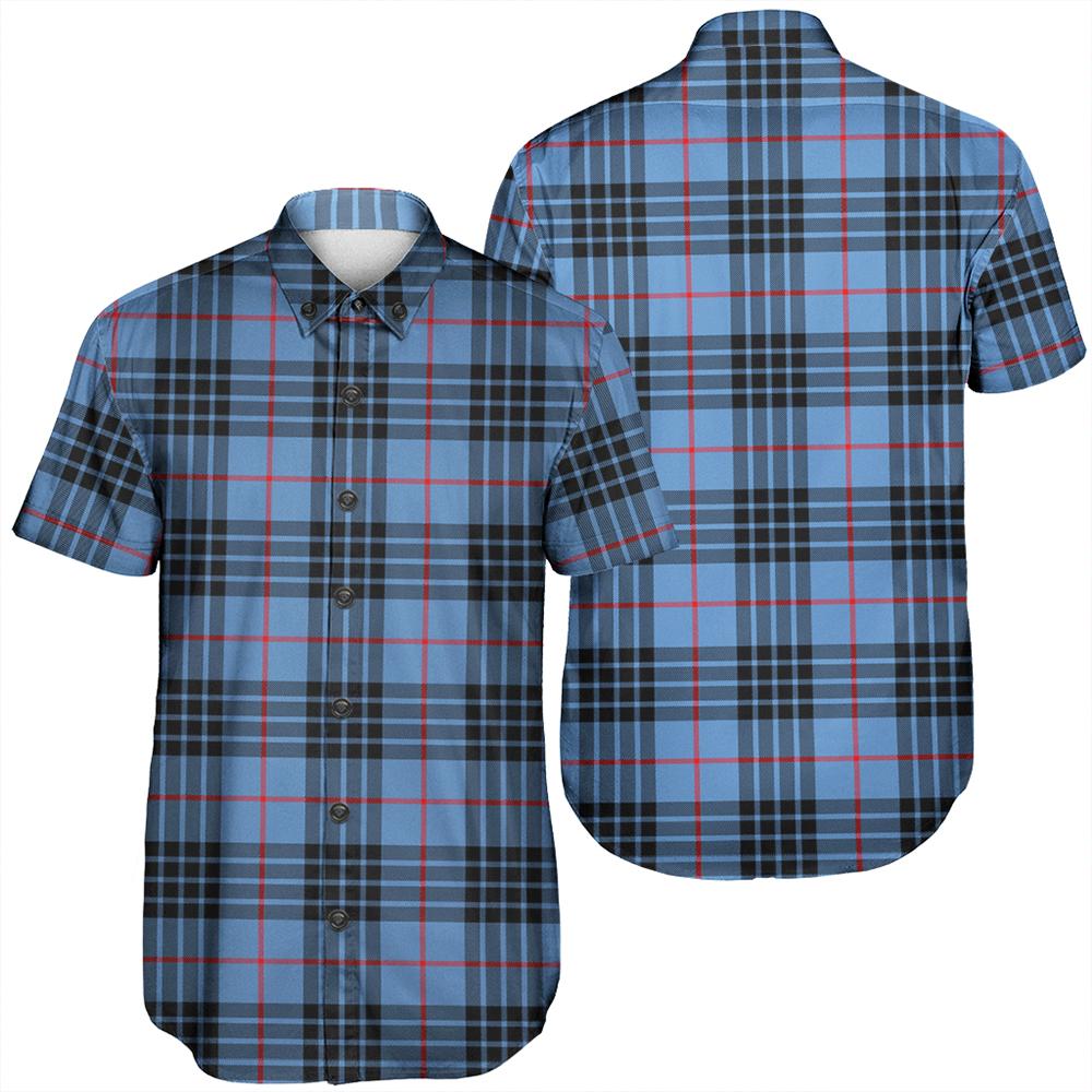 MacKay Blue Tartan Classic Short Sleeve Shirt