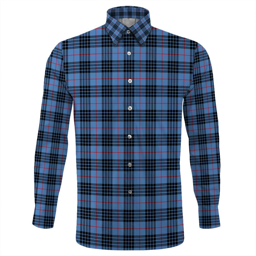 MacKay Blue Tartan Classic Long Sleeve Button Shirt