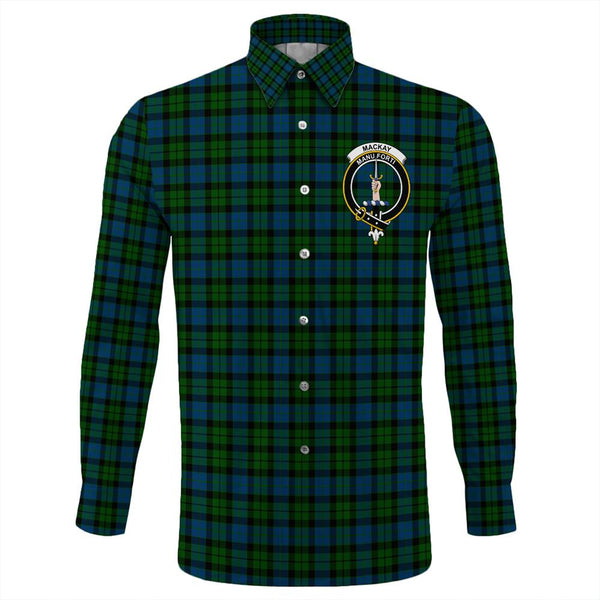 MacKay Modern Tartan Classic Crest Long Sleeve Button Shirt