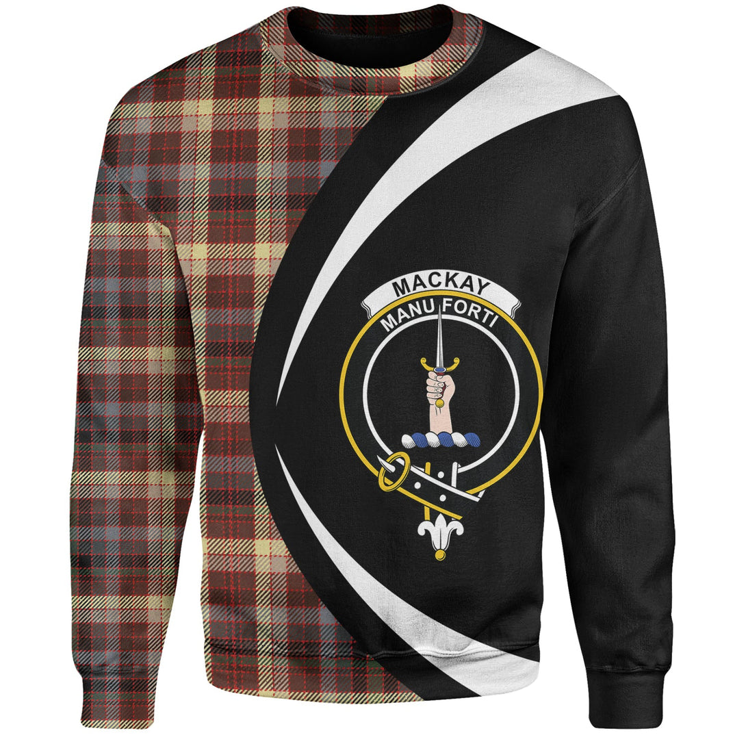 MacKay of Strathnaver Modern Clan Badge Tartan Sweatshirt Circle Style Personalized