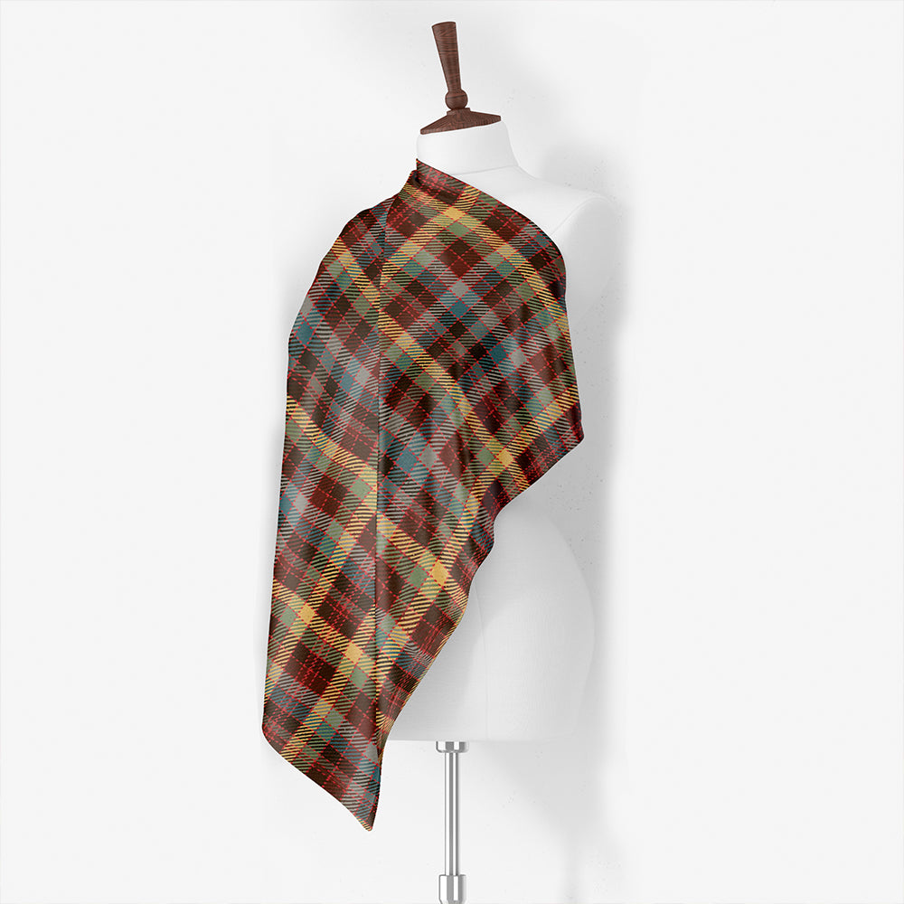 MacKay of Strathnaver Weathered Tartan Classic Silk Habotai Square Scarf