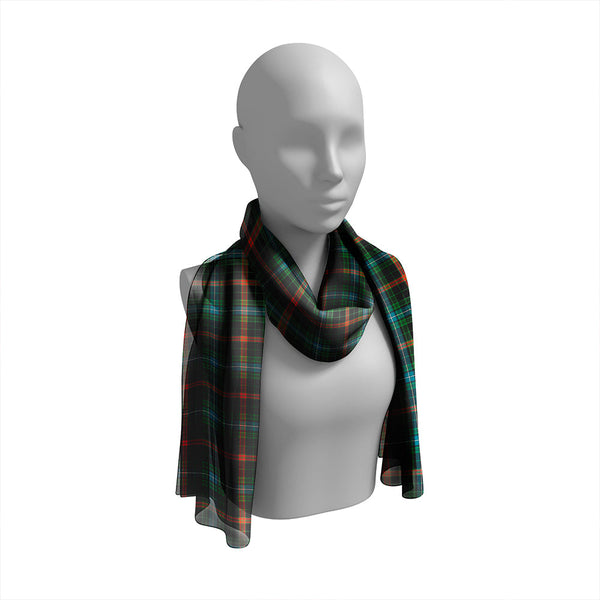 MacKean Hunting Ancient Tartan Classic Silk Habotai Long Scarf