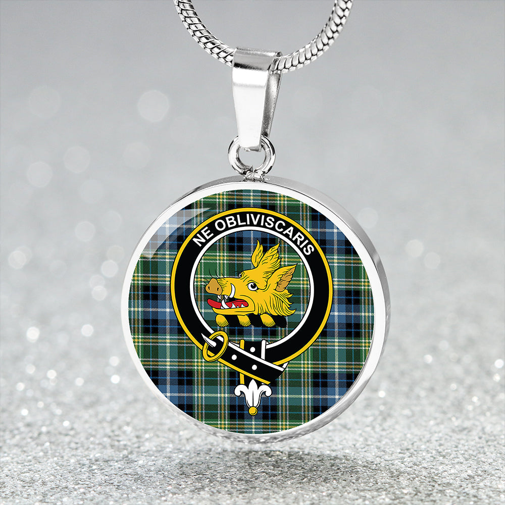 MacKellar Ancient Clan Badge Tartan Classic Circle Necklace