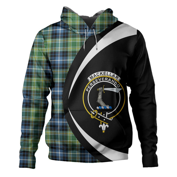 MacKellar Ancient Clan Badge Tartan Hoodie Circle Style