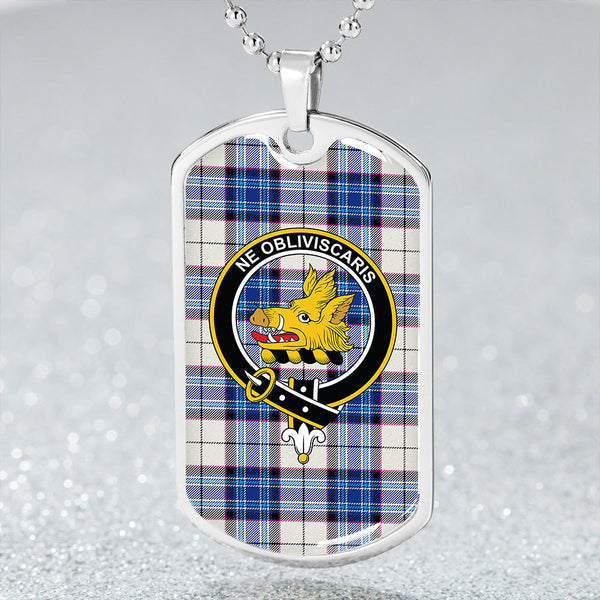 MacKellar Dress Royal Clan Badge Classic Tartan Dog Tag Necklace