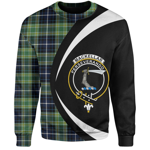 MacKellar Modern Clan Badge Tartan Sweatshirt Circle Style Personalized