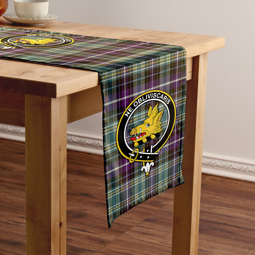 MacKellar Weathered Clan Badge Tartan Table Runner