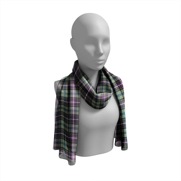 MacKellar Weathered Tartan Classic Silk Habotai Long Scarf