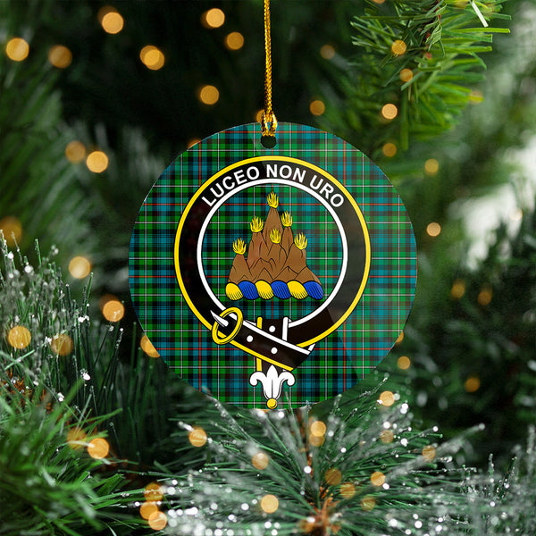 MacKenzie Ancient Clan Badge Tartan Plastic Christmas Ornaments