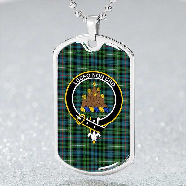 MacKenzie Ancient Clan Badge Classic Tartan Dog Tag Necklace