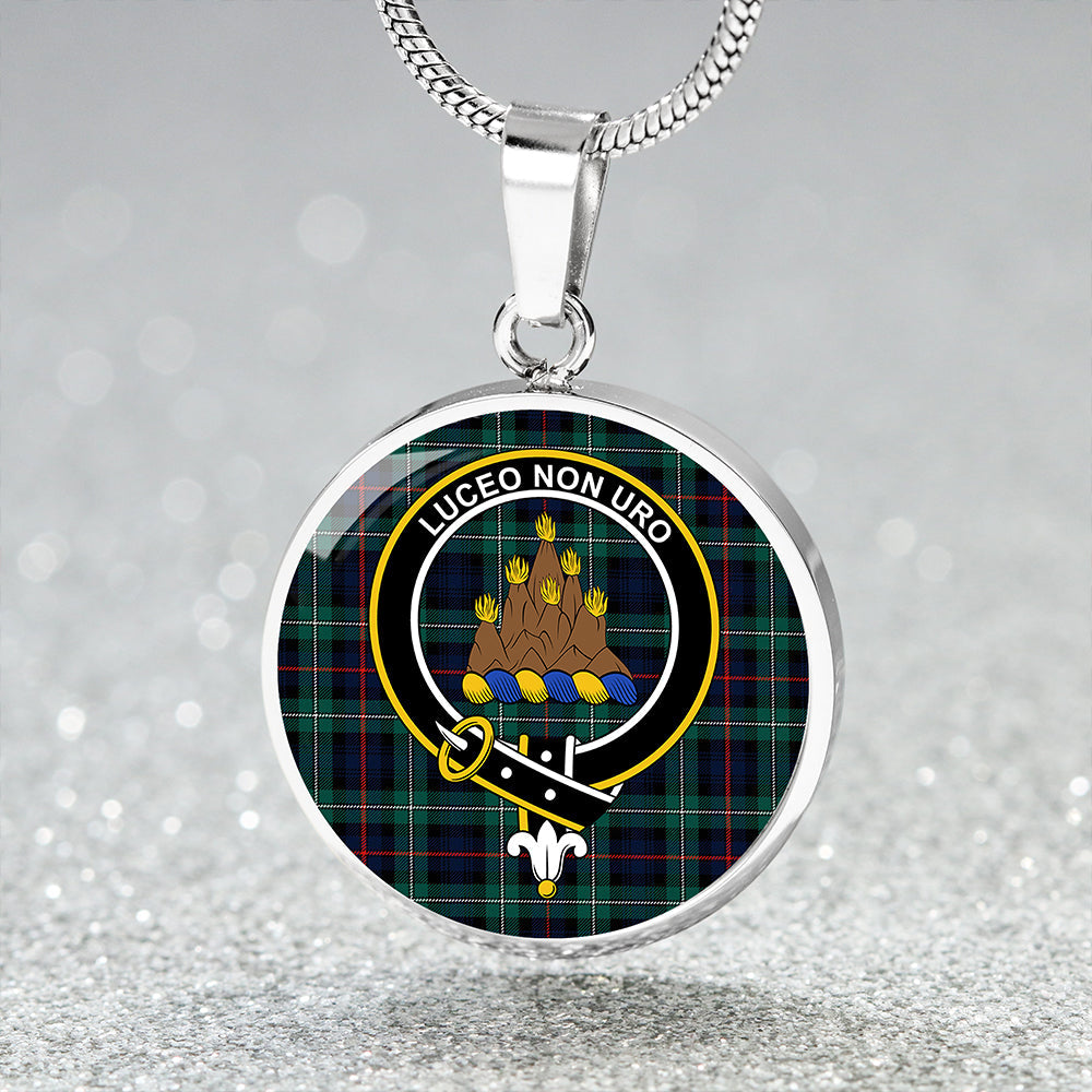 MacKenzie Modern Clan Badge Tartan Classic Circle Necklace