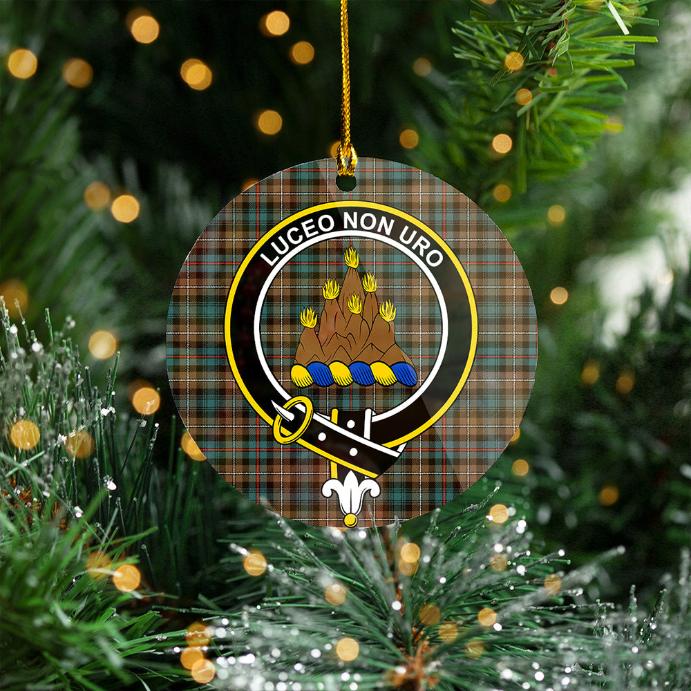 MacKenzie Weathered Clan Badge Tartan Plastic Christmas Ornaments