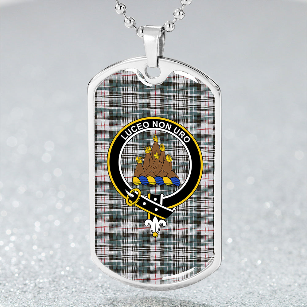 MacKenzie #2 Weathered Clan Badge Classic Tartan Dog Tag Necklace