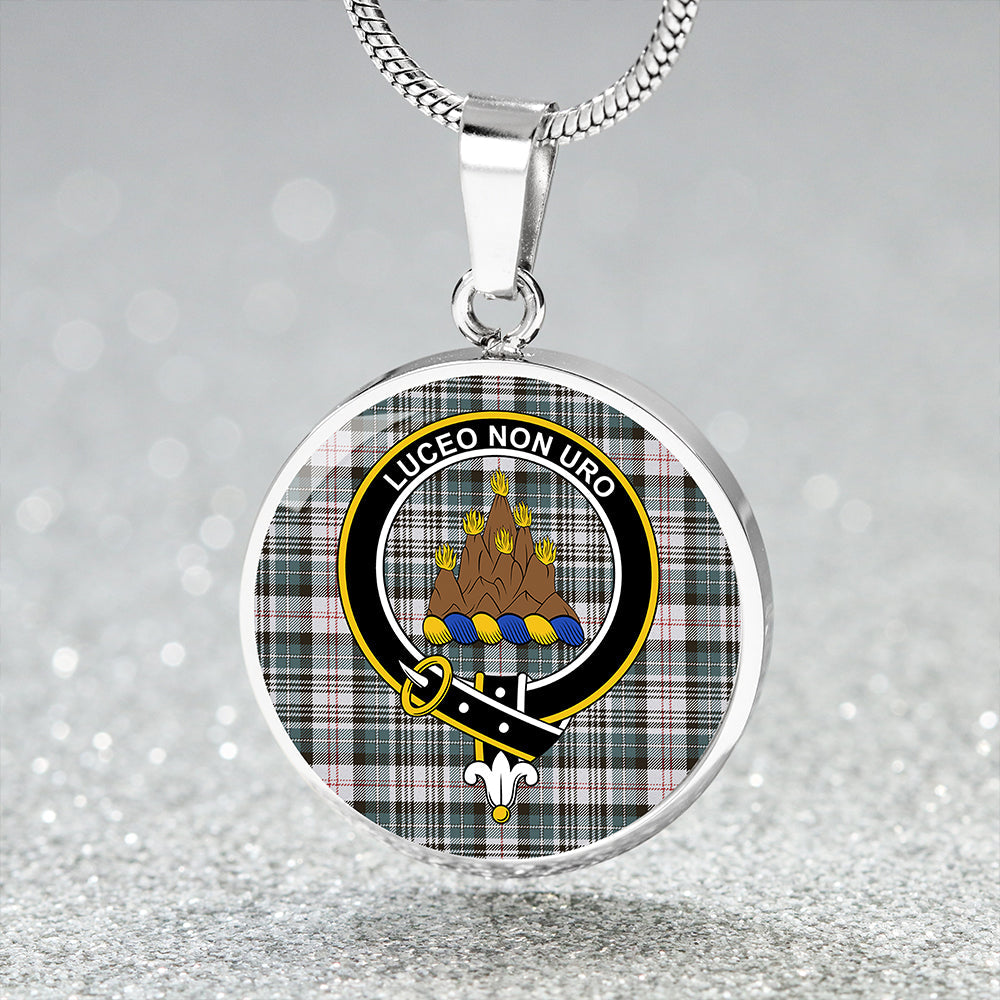 MacKenzie #2 Weathered Clan Badge Tartan Classic Circle Necklace