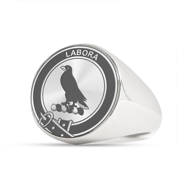 MacKie Clan Badge Engraved Signet Ring