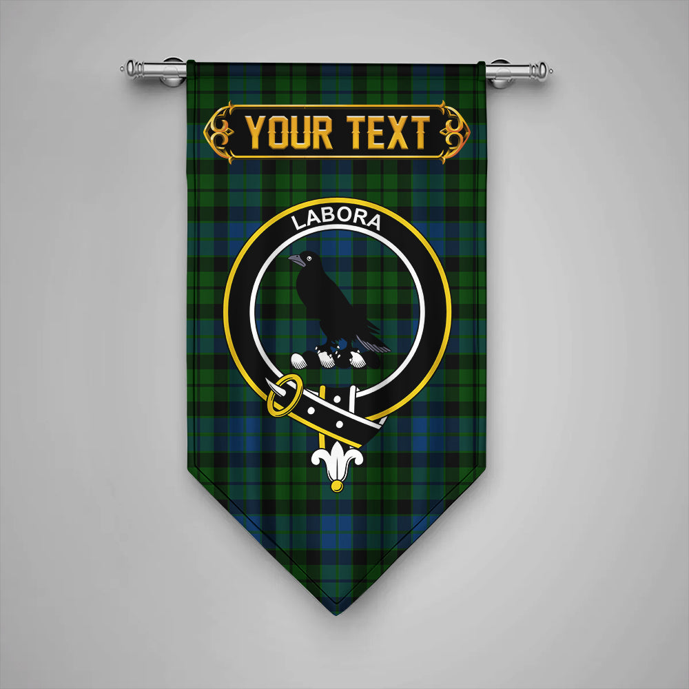 MacKie Clan Badge Tartan Gonfalon Personalize