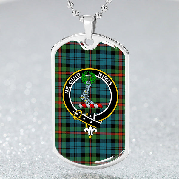 MacKinlay Ancient Clan Badge Classic Tartan Dog Tag Necklace