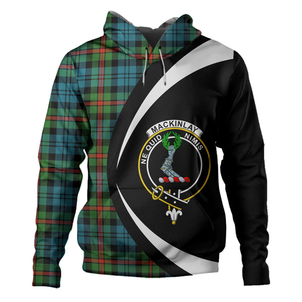 MacKinlay Ancient Clan Badge Tartan Hoodie Circle Style