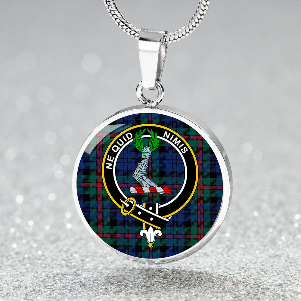 MacKinlay Modern Clan Badge Tartan Classic Circle Necklace